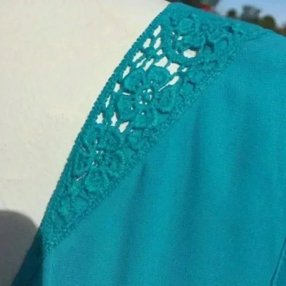 Jessica Simpson Turquoise Dress Size 12 - Picture 5 of 6